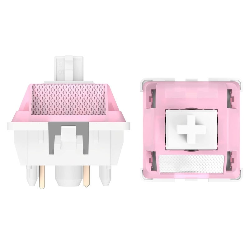 DUROCK White Lotus Switch, High Precision Light Tactile Switches 56g Long Spring Pre-Lubed RGB Tactile Keyboard Switches ( White Lotus, 70pcs) - Image 5